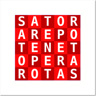 Red Checkered Sator Square Posters and Art